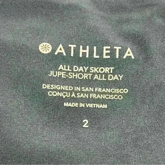 Athleta All Day Skort Women SZ 2 Navy Blue Athletic Athleisure Golf Tennis Skirt - Picture 2 of 8